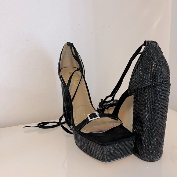 EGO Sparkly Black Heels - Picture 3 of 3